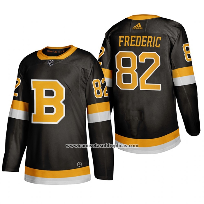 Camiseta Hockey Boston Bruins Trent Frederic Alterno 2019-20 Negro